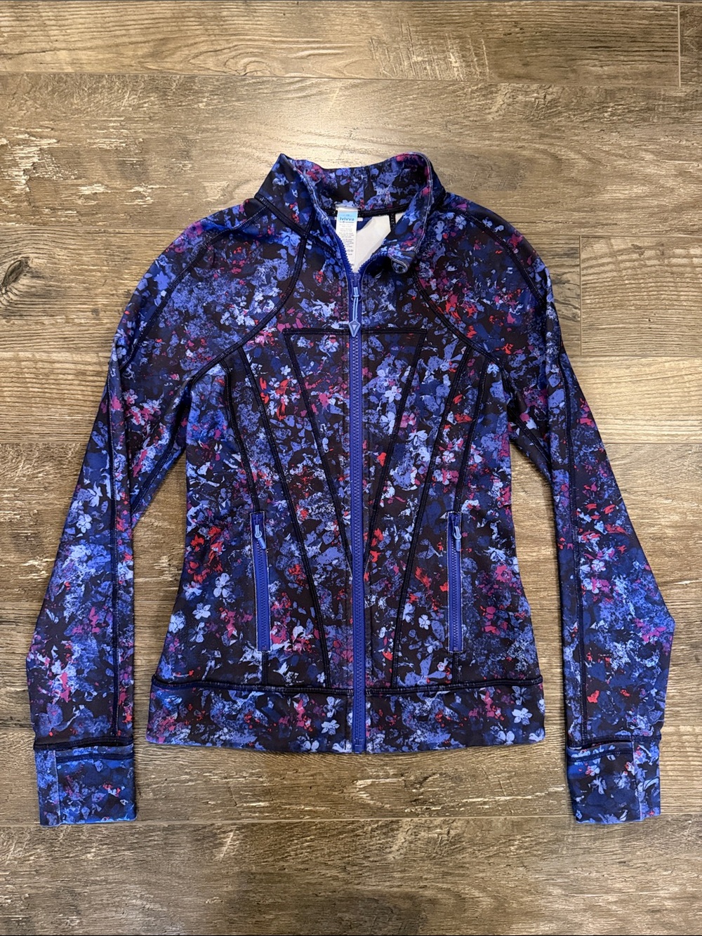 Ivivva by Lululemon Girls Floral Zip-Up Active Jacket size 12